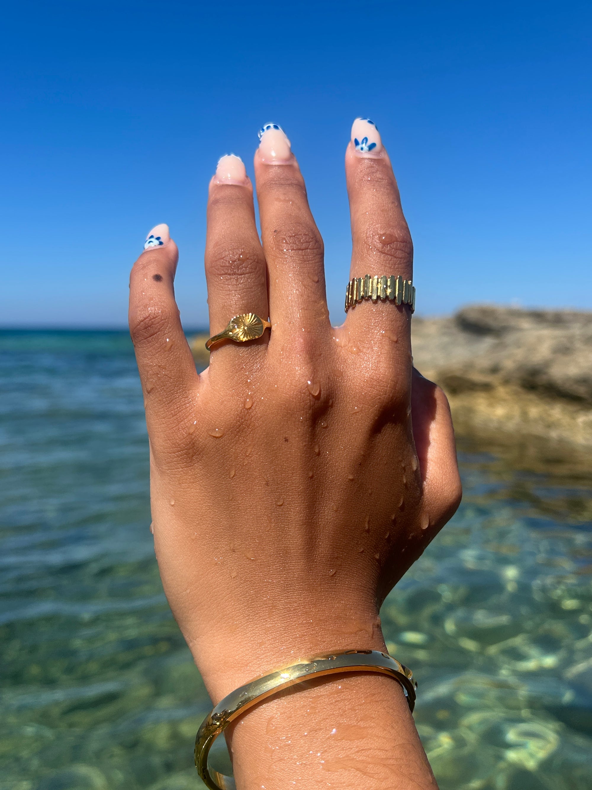 Dam ring i guld och silver | Detaljrik och elegant ring - Lais guld ring