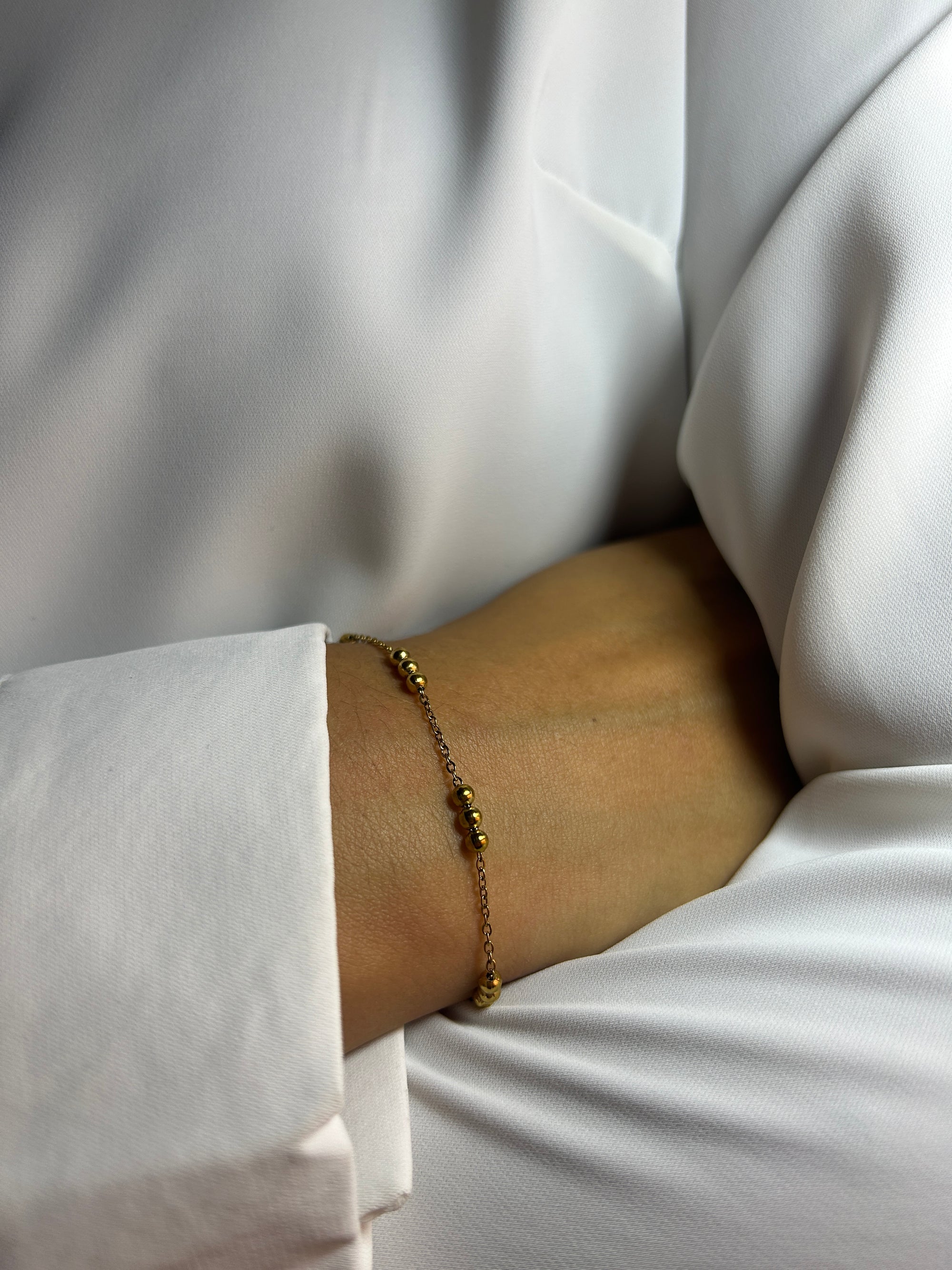 Guld armband och halsband set | Halsband och armband set i guld | Isolde - Lais Guld armband och halsband