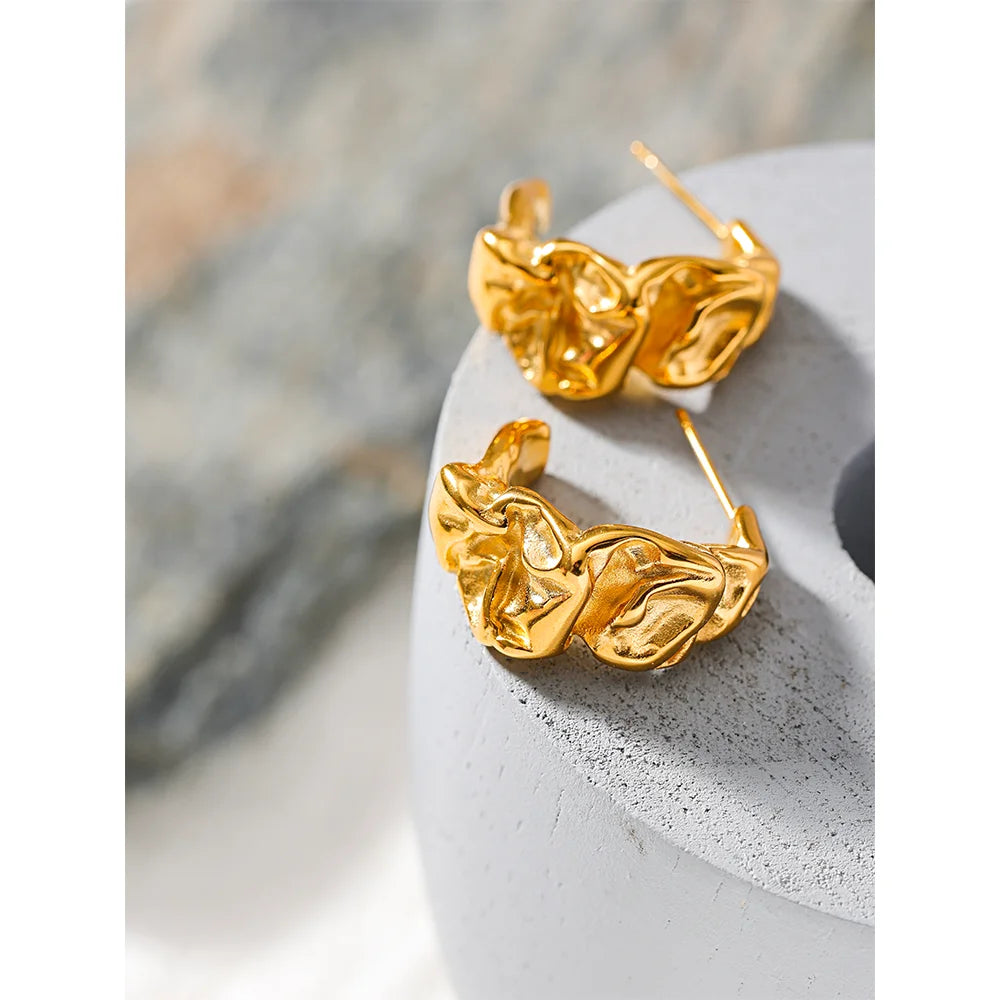 Golden Half moon Earrings