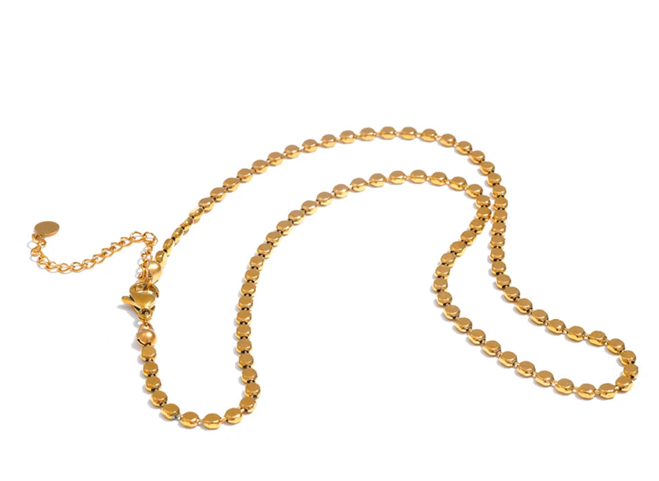 Enkelt och trendigt Guld halsband för vardagen och fest |tillverkat för damer