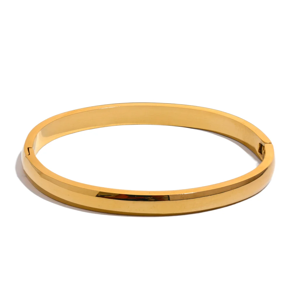 Enkelt & Stilrent justerbart guld Armband med slät yta på 18k guld platering Perfekt för vardag och fest smycke | För damer