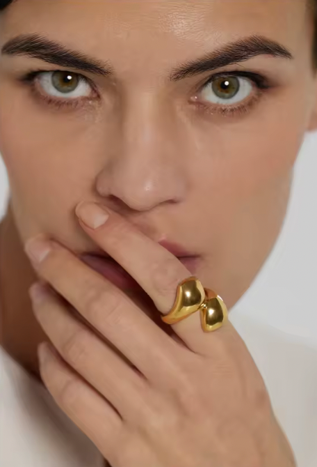 Gul ring - Mjuk och elegant designad