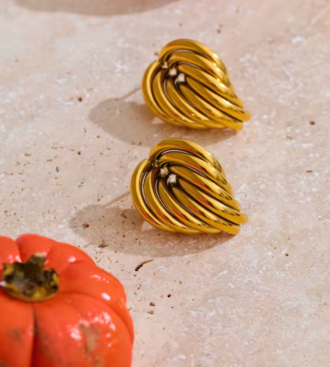 Stora guldörhängen - Unika örhängen i guld