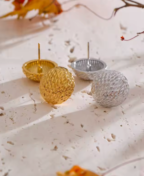 Glans | Runt unikt örhänge - Lais