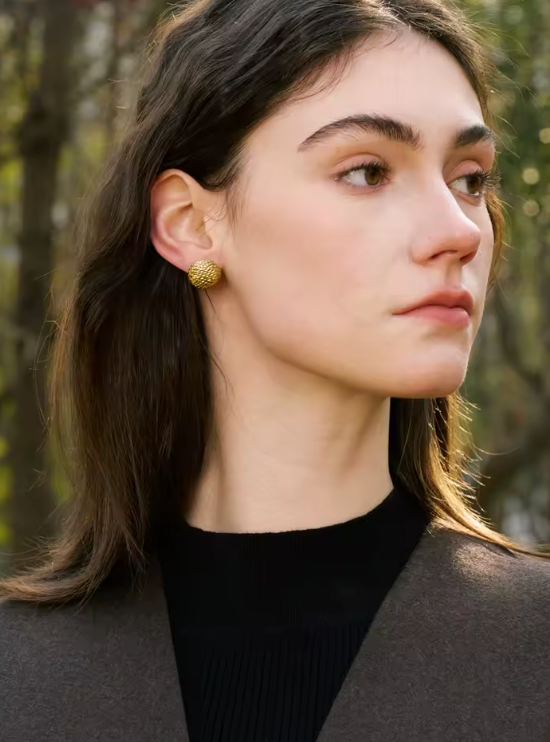 Glans | Runt unikt örhänge - Lais