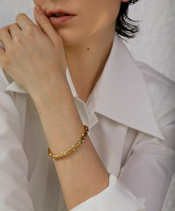 Armband med pärlor | Unikt armband med kristall & pärlor | Sofie - Lais