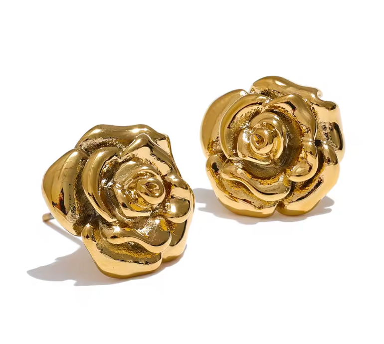 Örhängen i guld & silver | Unikt örhänge med form av en blomma | Bloom - Lais