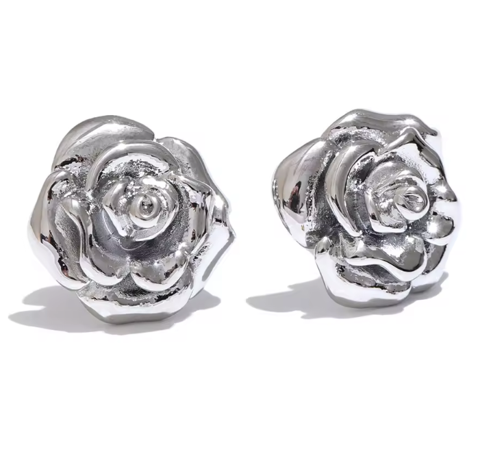 Örhängen i guld & silver | Unikt örhänge med form av en blomma | Bloom - Lais