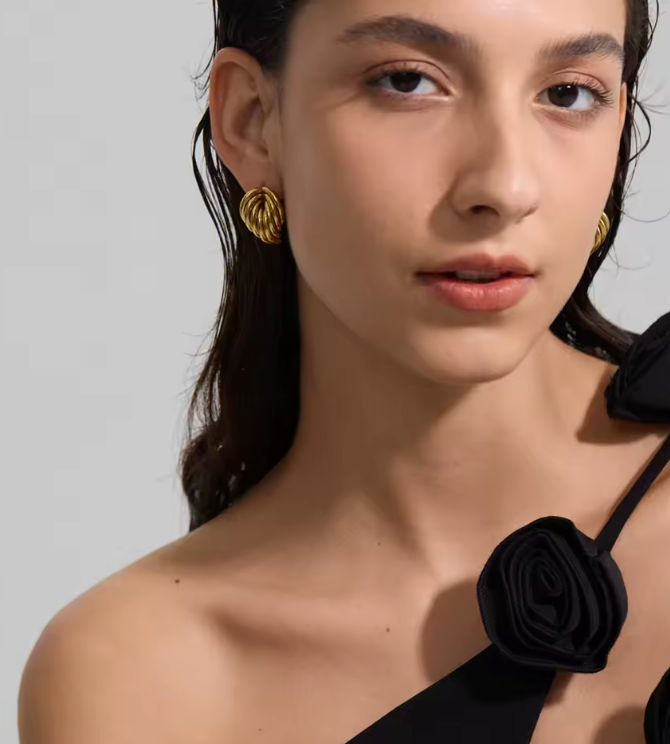 Stora guldörhängen - Unika örhängen i guld